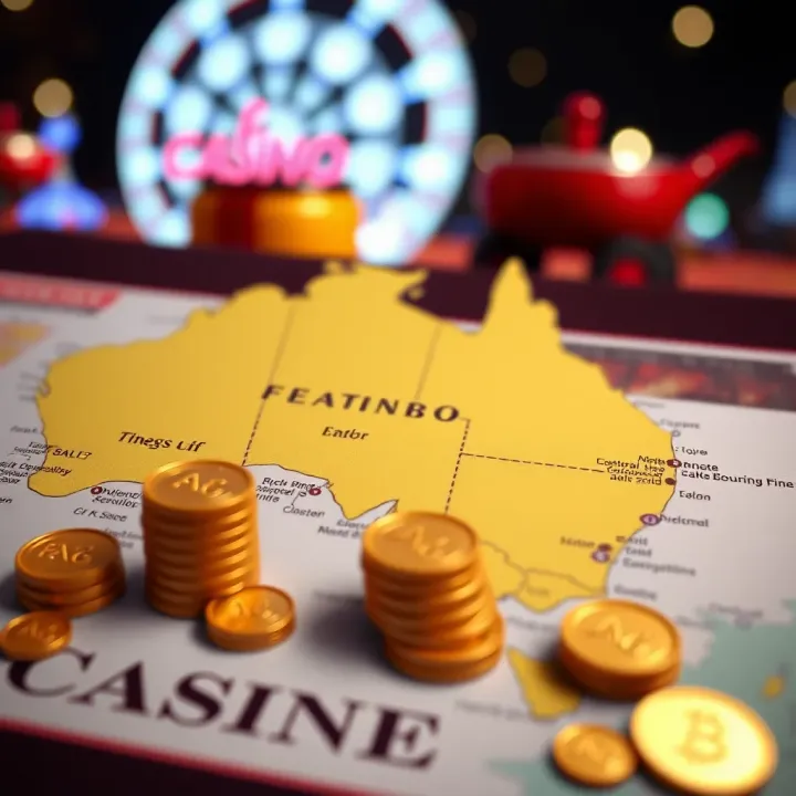 How Australians Can Maximize Fair Go Casino Bonus Offer Australian map highlighting casino benefits with tokens and coins