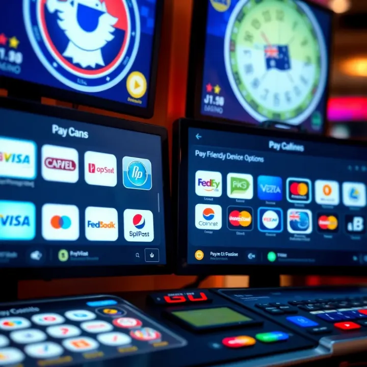 Australian Payment Options for Fair Go Casino Various Australian-friendly payment method icons displayed on a digital platform
