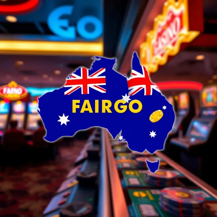 Illustration of Australian map highlighting Fair Go Casino availability with bonus symbols