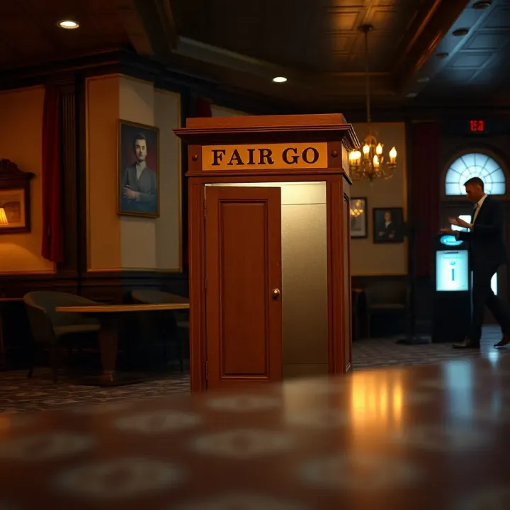 Historic depiction of an Australian voting booth representing democratic opportunity