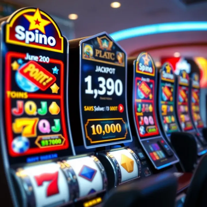 Colorful online pokies interface displaying various game icons and a jackpot amount