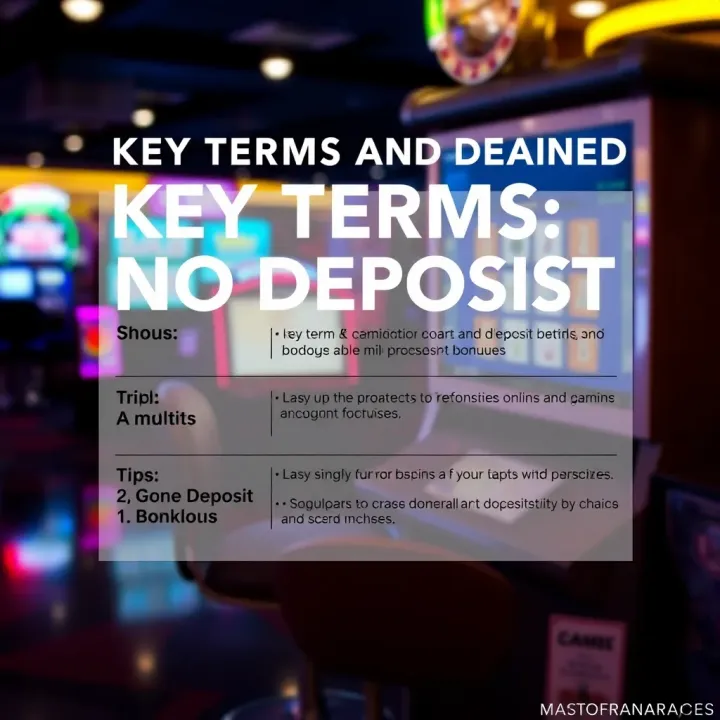 Graphic depicting key terms and conditions of BGaming no deposit bonuses with tips for maximizing benefits