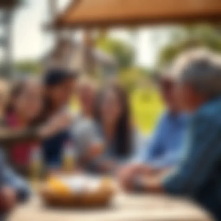Diverse group of Australians collaborating in a community meeting outdoors under sunny skies