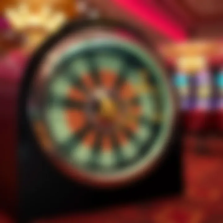 Illustration of responsible gaming with a spinning reel and legal scales symbol