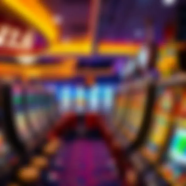 Brightly lit Australian casino showcasing rows of traditional slot machines with colorful screens