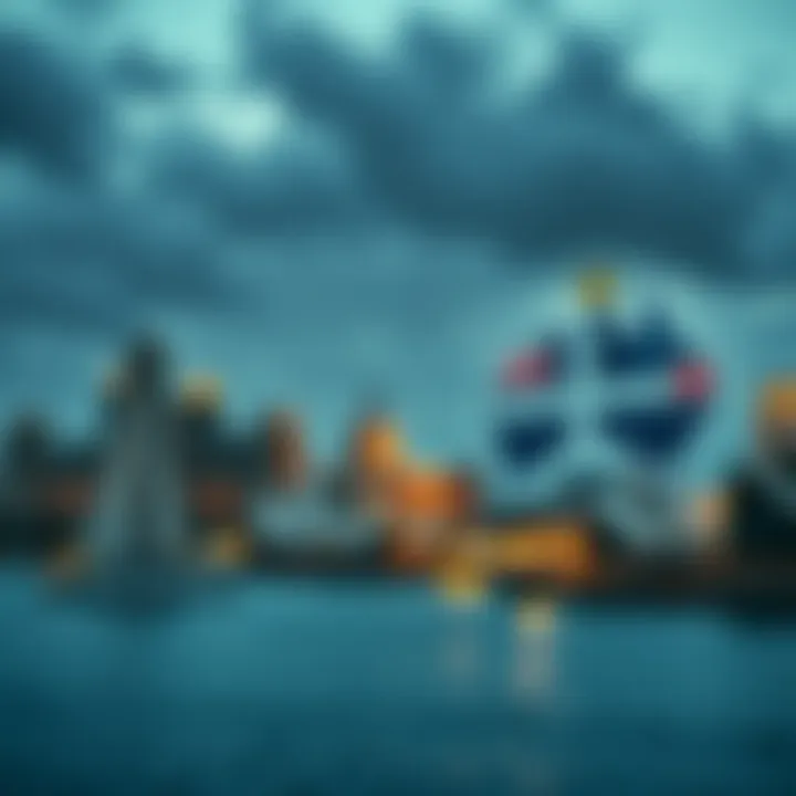 Australian landmarks with a royal emblem symbolizing historical connection to the British monarchy