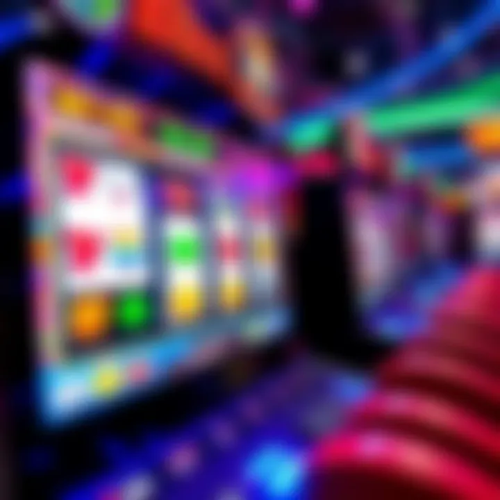 Colorful online pokies interface showing reels and symbols on a digital screen