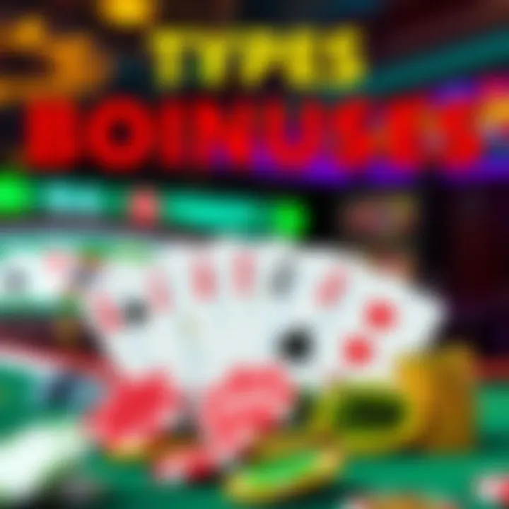 Types of Bonuses Available at Fair Go Casino Illustration of various casino bonus icons including chips, cards, and coins symbolizing different types of bonuses
