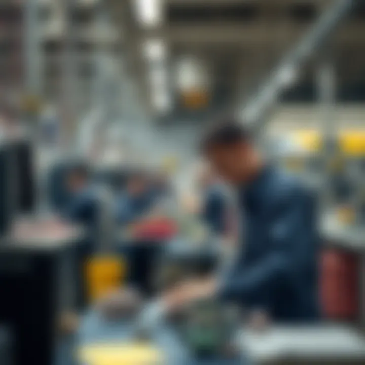 Abstract representation of automation integrating with human labor in an Australian workplace