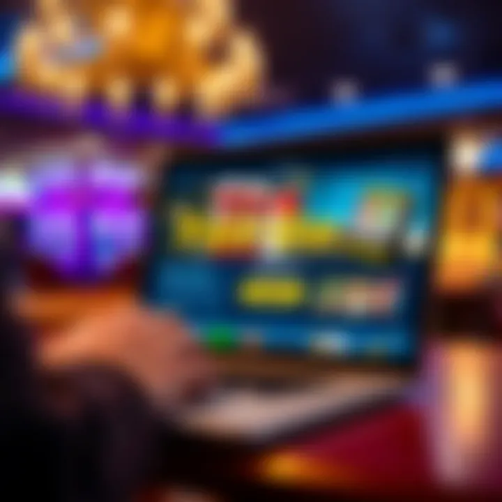 Person using a laptop to claim casino bonus on Fair Go website