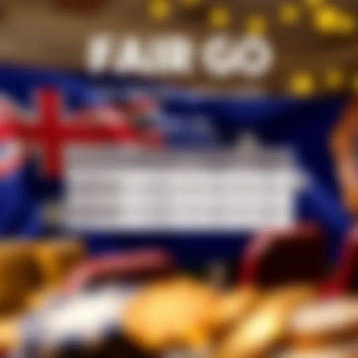 Graphic showing comparison chart between no deposit bonus and other casino bonuses with Australian flag background