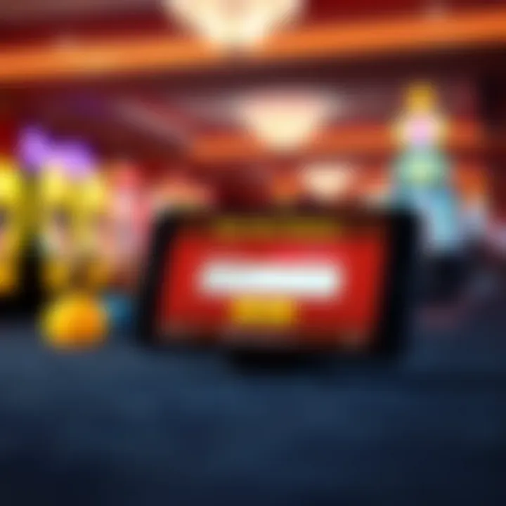 Illustration of a mobile device with a promotional code entry screen for online pokies bonuses