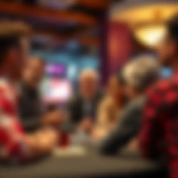 Illustration showing diverse community members engaging in a fair and equal workplace discussion