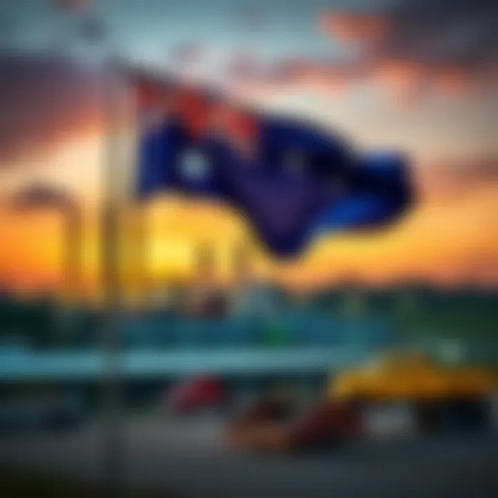 Supporting Australian Manufacturing Through Fair Go Australia Australian flag waving over a manufacturing factory symbolizing local industry support