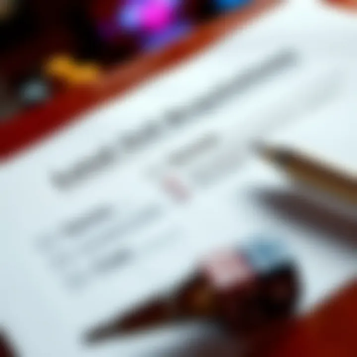 Visual representation of legal documents and a checklist symbolizing terms and regulations