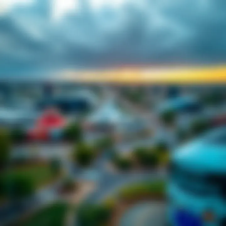 Panoramic view of Canberra showcasing its modern architecture and green spaces