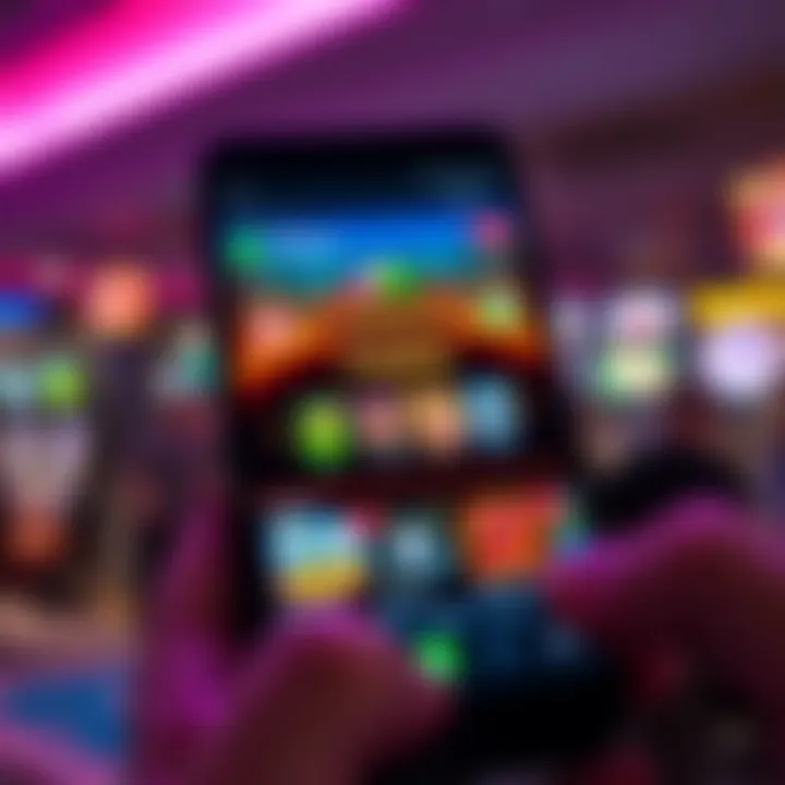 Android smartphone displaying Fair Go Casino app interface with game selection screen