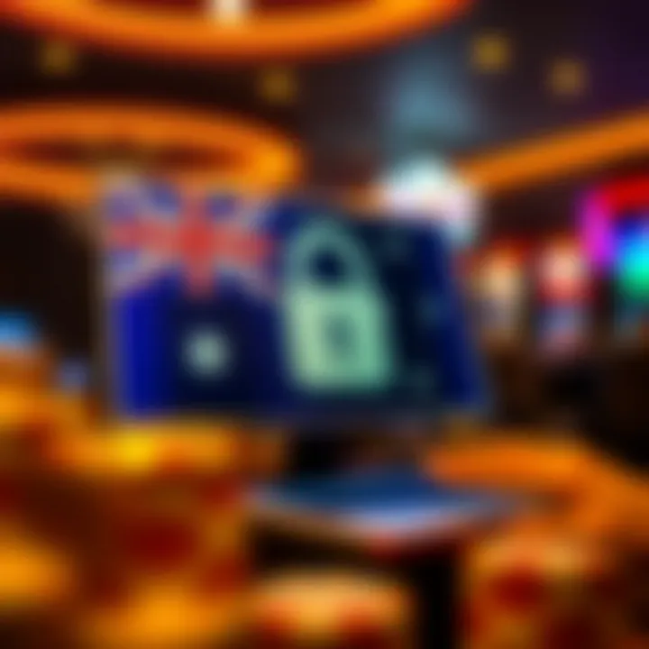 Secure Withdrawals at Fair Go Casino Australia Secure digital transaction with Australian flag symbolizing safe withdrawal of winnings