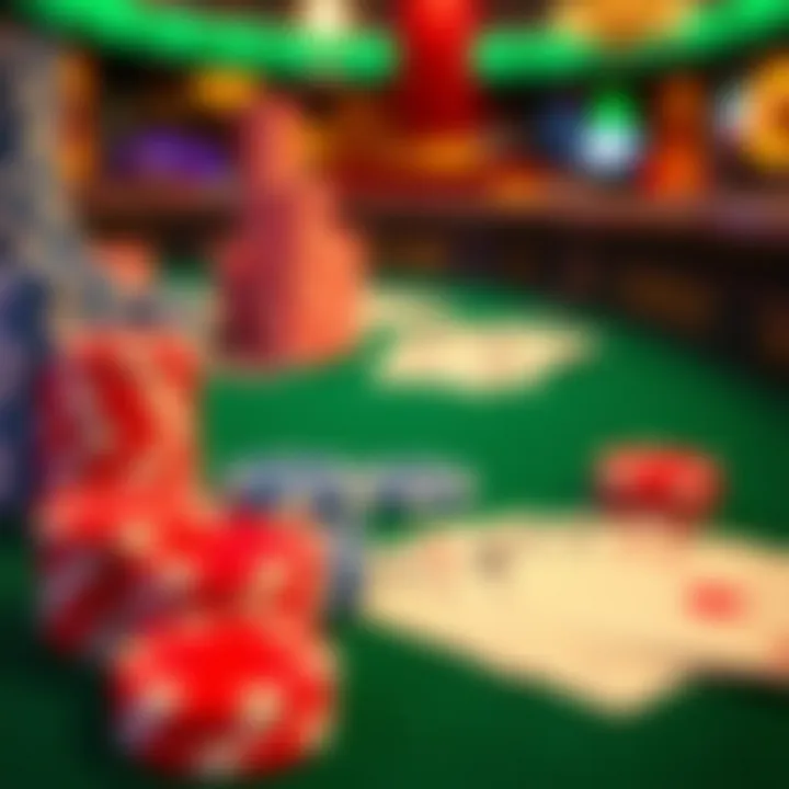 Colorful casino chips and playing cards arranged on a green felt table highlighting bonus opportunities