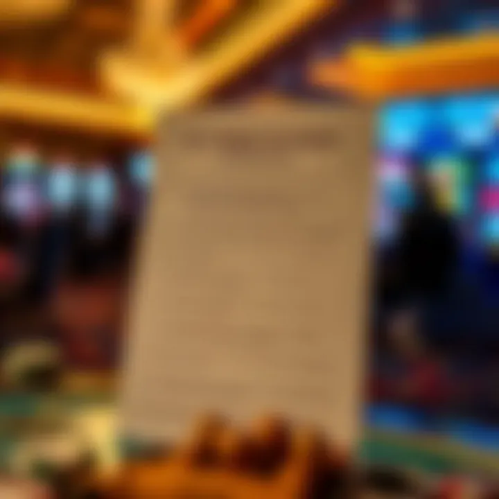 Checklist highlighting important terms and conditions for casino bonuses