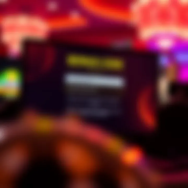 Computer screen displaying a casino bonus code entry field with a glowing confirmation message