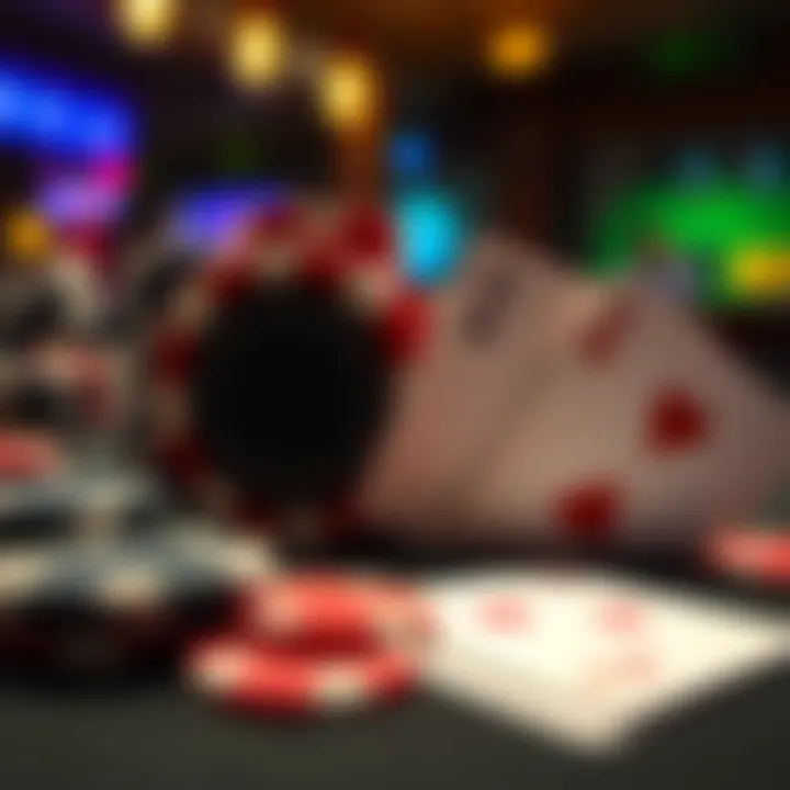 Bright casino chips and playing cards illustrating online casino bonuses