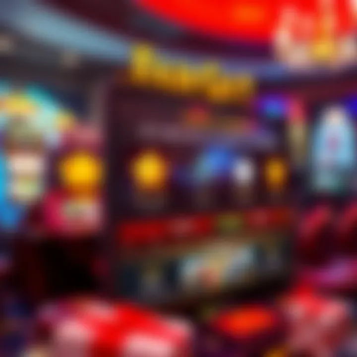 Illustration of a digital casino interface displaying bonus codes and rewards