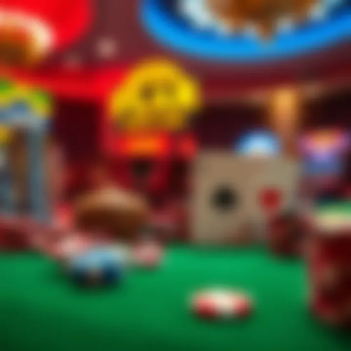 Illustration showing a variety of casino bonus icons like chips and cards