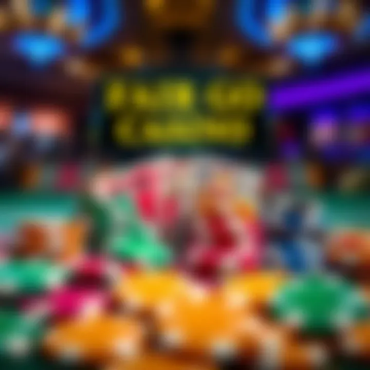 Colorful casino chips and cards representing exciting bonus offers at an online casino