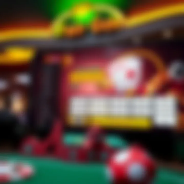 Digital casino interface showcasing bonus codes and promotional offers