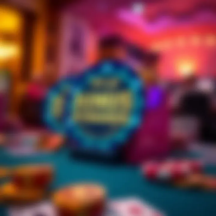 Digital tokens and casino elements symbolizing bonus rewards