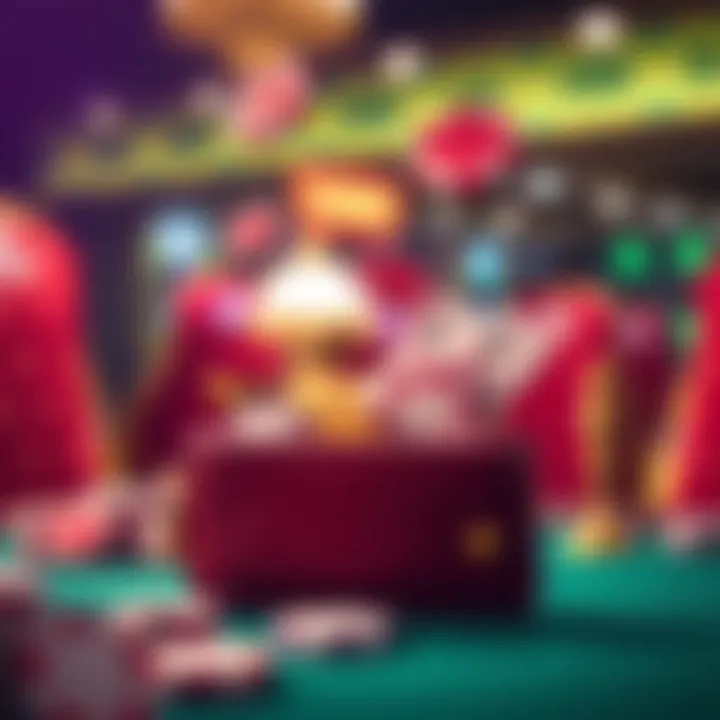 Illustration depicting cashback concept with casino chips and coins returning to a player's wallet