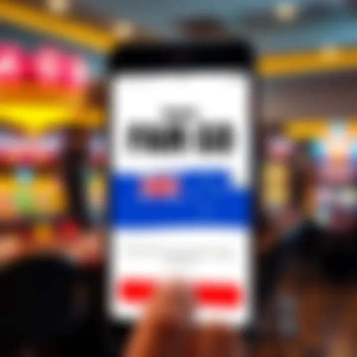Illustration of a digital coupon code on a mobile screen with Australian flag elements