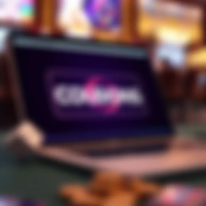 Illustration of a digital coupon code unlocking casino bonuses on a laptop screen