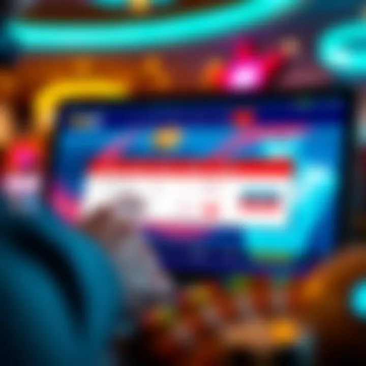 Illustration of a digital coupon code being entered on an online casino website