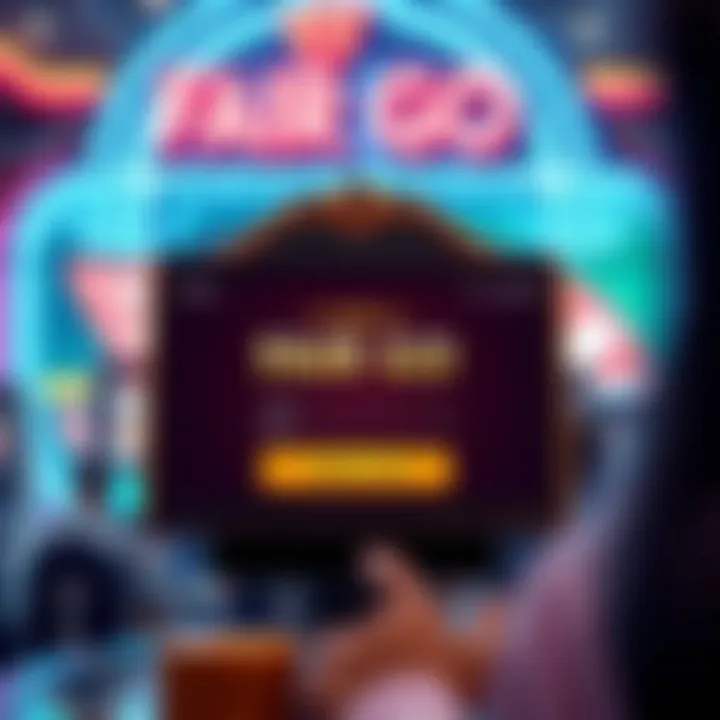 Illustration of online casino interface highlighting bonus code entry field