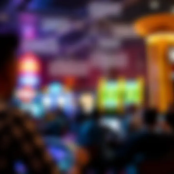 Illustration of digital community interaction with chat bubbles and casino symbols