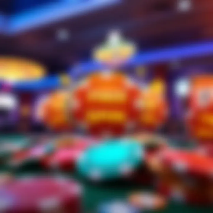 Illustration of casino chips and free spins symbols highlighting promotional casino offers