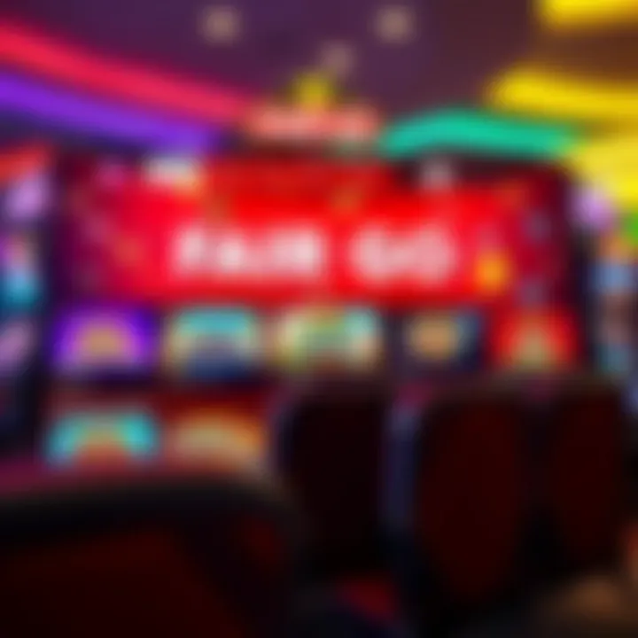 Colorful online casino interface displaying various game options and a welcome bonus banner