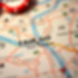 Map showing directions to Fair Go Casino with nearby landmarks and transport options