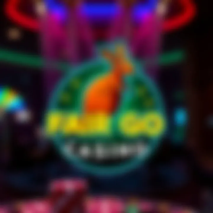 Fair Go Casino logo featuring a stylized kangaroo with a vibrant color palette symbolizing Australian culture and trust