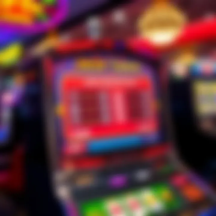 Slot machine displaying low denomination betting options on screen