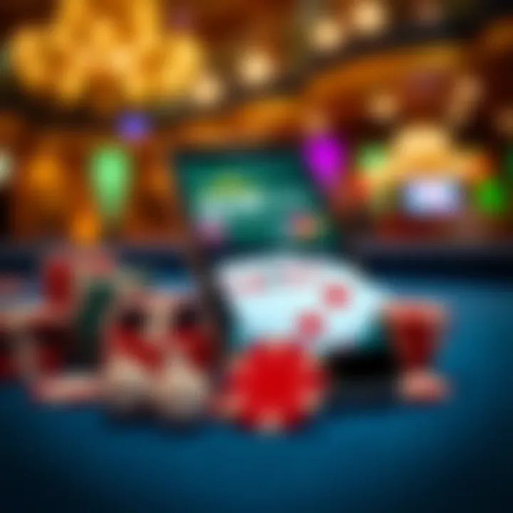 Mobile device displaying Fair Go Casino app with poker chips and playing cards