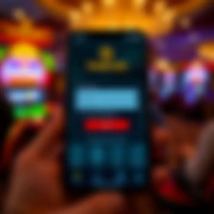 Secure mobile interface showing account management features and security icons for Fair Go Casino