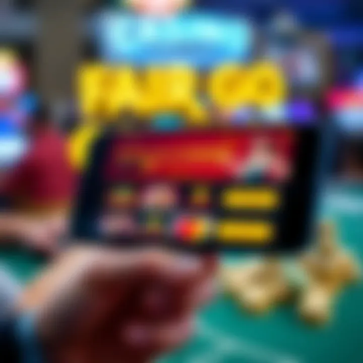 Smartphone displaying Fair Go Casino mobile interface with bonus offers and payment options