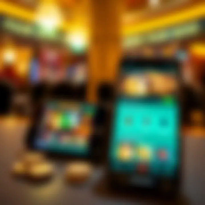 Secure payment icons alongside mobile device showing casino interface