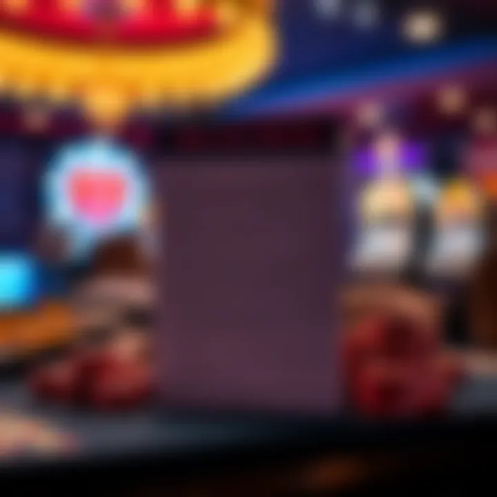 Graphic representation of terms and conditions depicted as a contract with symbols of casinos and rewards