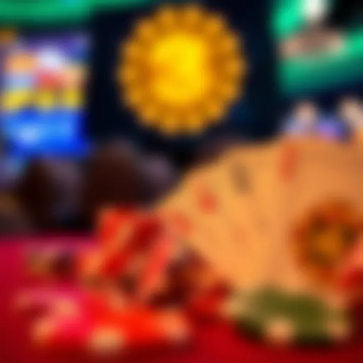 Illustration of gaming chips and cards highlighting benefits and terms of a no deposit bonus