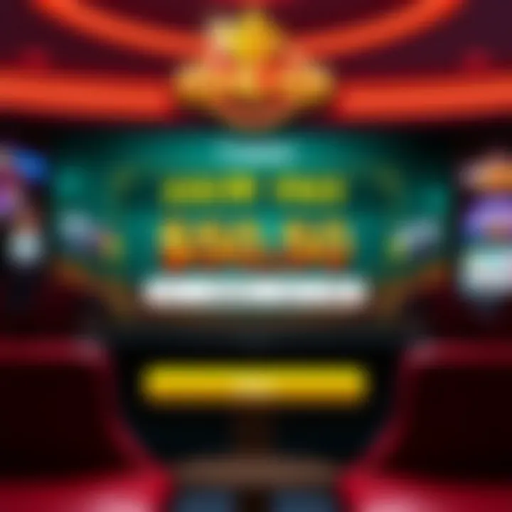 Illustration of digital casino interface showing bonus code entry and rewards