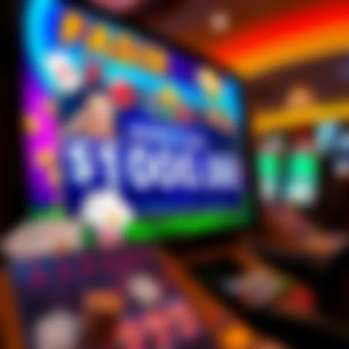 Illustration of a digital casino bonus code displayed on a vibrant screen with casino elements